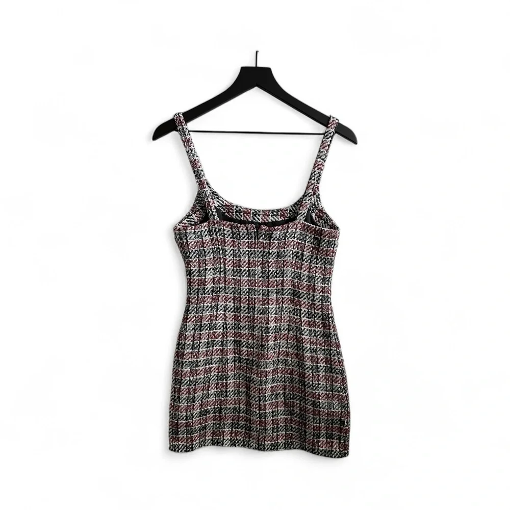 Stylish Plaid Mini Dress - Picture 2 of 10